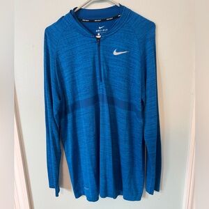 Nike Golf Blue Zip-Up Dri-FIT Top